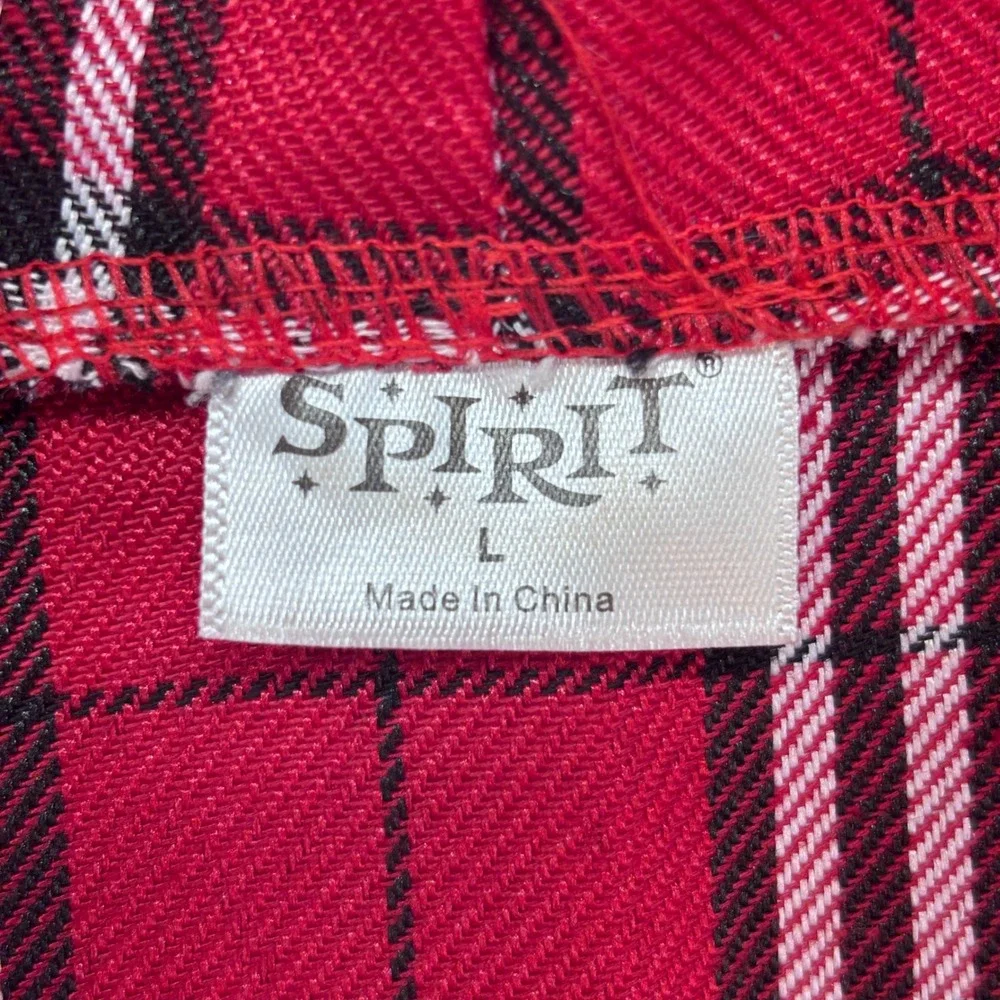 Spirit Wolf‎ Plaid Hooded Dress Costume Faux Fur Trim Faux Fur Trim Size Large - Picture 4 of 9